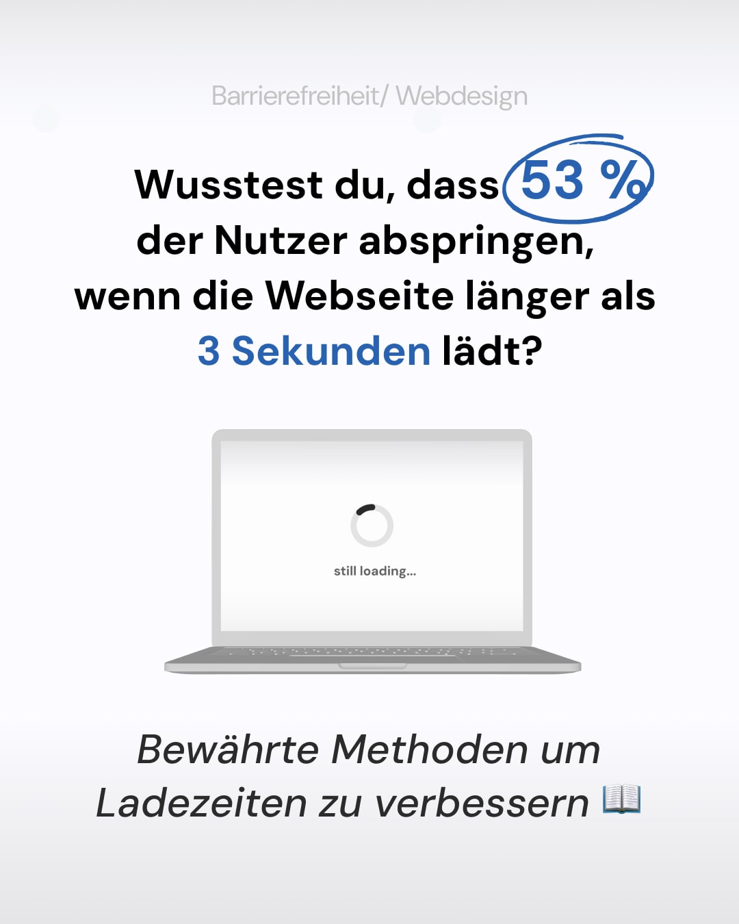 Thumnbail: Wusstest du, dass 53% der Nutzer abspringen bei Ladezeiten über 3 Sekunden?