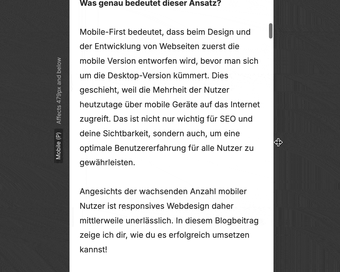 GIF, wie Layout mit prozentualen Werten an responsives Webdesign angepasst ist